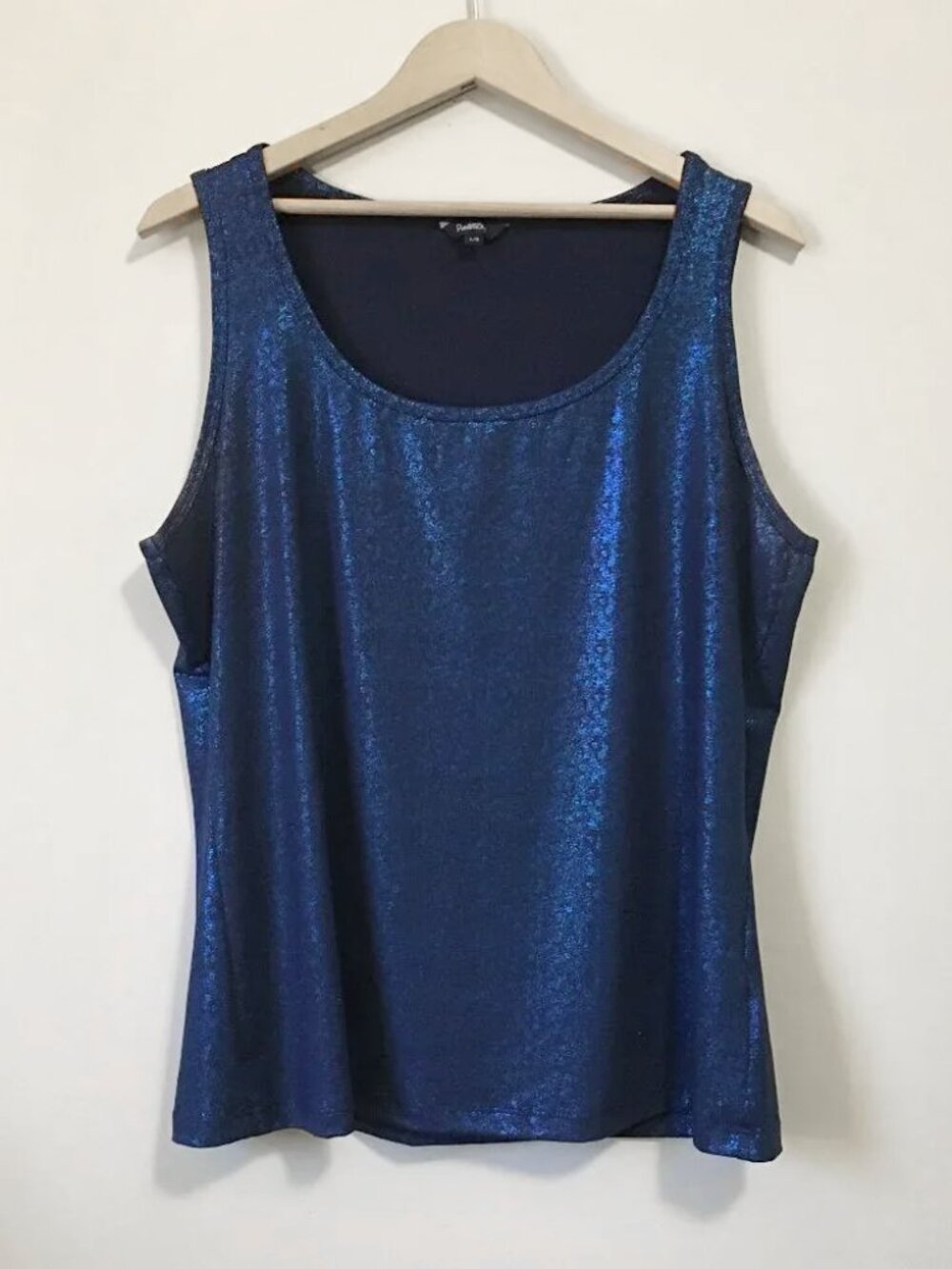 Reitmans Shimmery Sapphire Blue Tank Top - L Jeweltone Mermaidcore